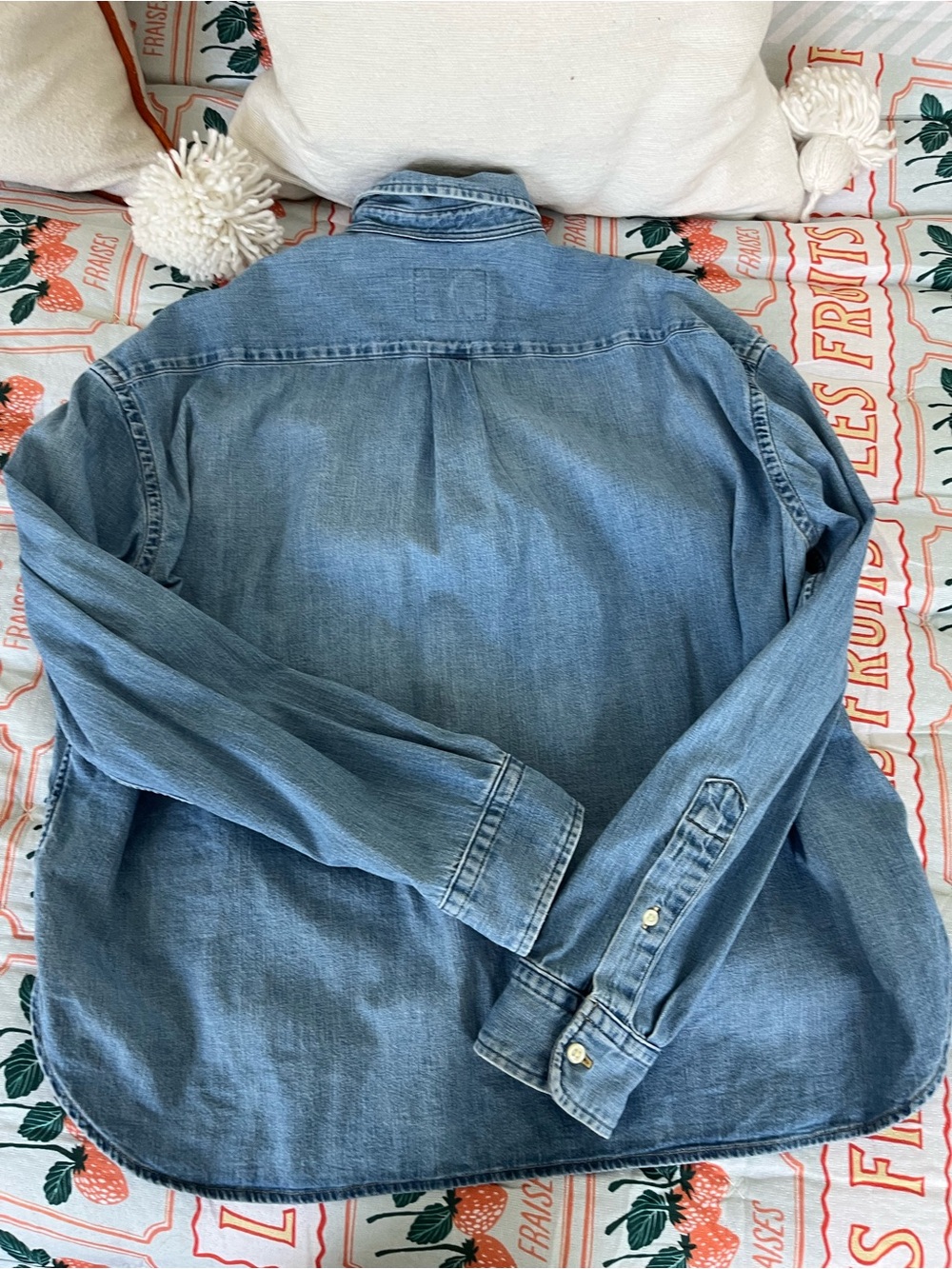 Polo Ralph Lauren Light Blue Denim Button-Down Shirt, boxy oversized S - Picture 4 of 5